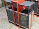 物業小區戶外分類鋼制垃圾箱