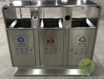 戶外校園環衛三分類不銹鋼垃圾桶