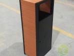 室內方形塑木鋼板果皮箱