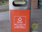 商場室內方形單桶不銹鋼垃圾桶