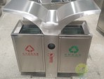 戶外市政環衛不銹鋼雙分類垃圾箱