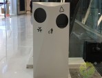 室內電梯口不銹鋼分類垃圾桶