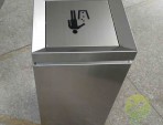室內方形搖蓋式不銹鋼果皮箱