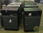 戶外方形噴塑不銹鋼果皮箱
