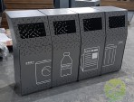 戶外組合式鏤空不銹鋼分類垃圾桶