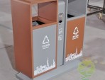 城市街道戶外不銹鋼分類垃圾箱