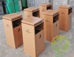 室內(nèi)小區(qū)電梯口噴塑不銹鋼垃圾桶