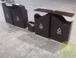 戶外室內噴粉組合式套裝不銹鋼分類垃圾桶