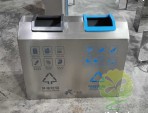 室內商用直投口不銹鋼分類垃圾桶