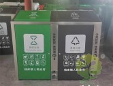 浙江溫州腳踏式大容量不銹鋼分類垃圾桶圖片
