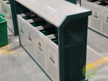 市政街道鏤空四分類鋼板垃圾箱