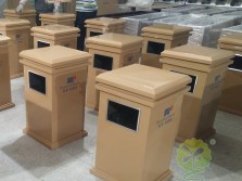 室內電梯口方形鋼制垃圾箱