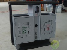 室外烤漆沖孔鋼板分類垃圾桶