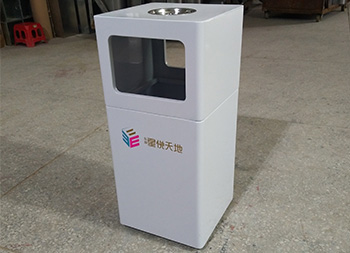 商場室內方形金屬鋼制果皮箱主圖