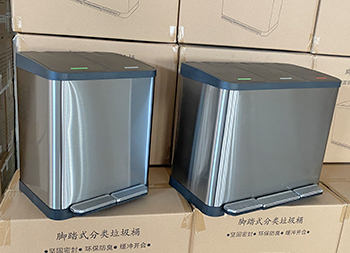 室內腳踏式不銹鋼果皮箱主圖