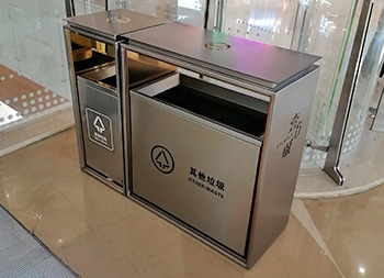 商場組合式不銹鋼分類垃圾桶主圖