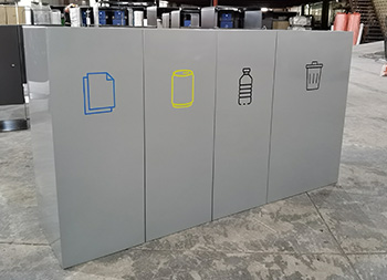 商用室內(nèi)噴塑四分類不銹鋼垃圾桶主圖
