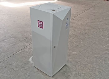 室內(nèi)學(xué)校搖擺蓋噴粉不銹鋼垃圾桶主圖