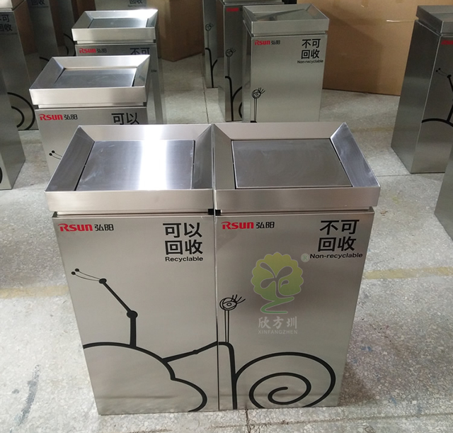 不銹鋼室內分類垃圾桶