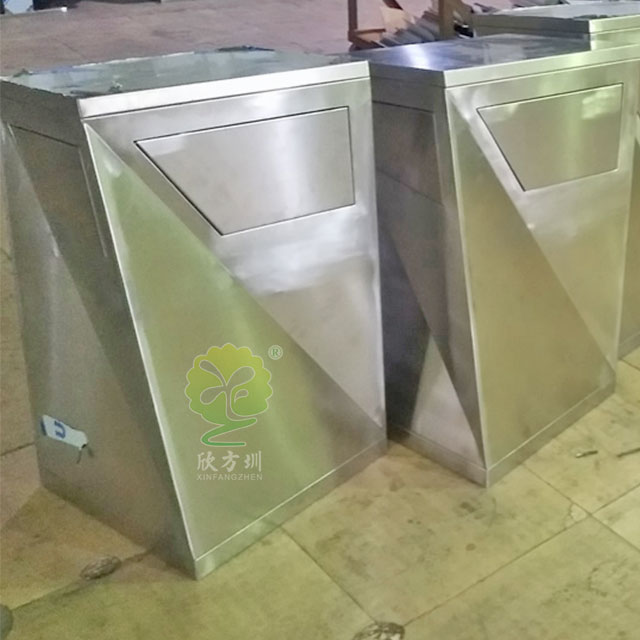 大型方形室內不銹鋼果皮箱