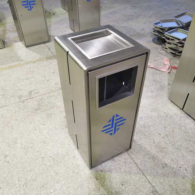 電梯口方形不銹鋼垃圾桶