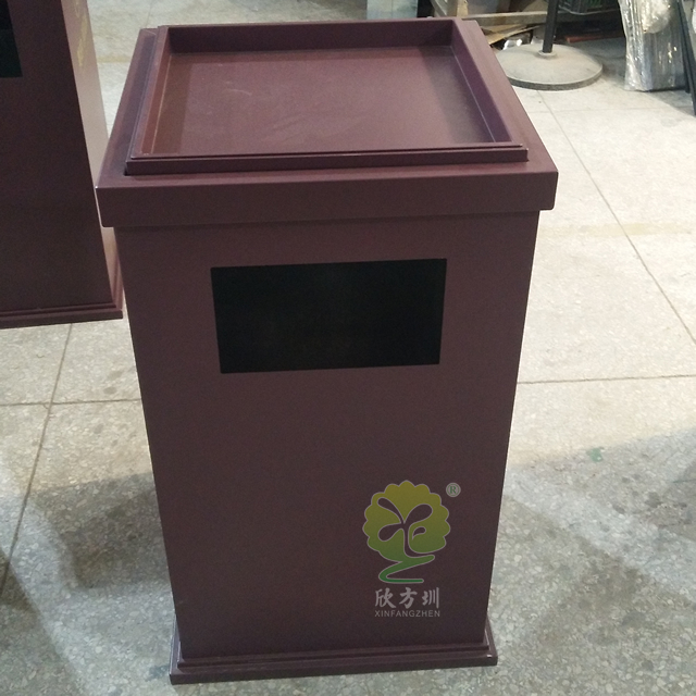 噴塑物業室內方形鋼制果皮箱
