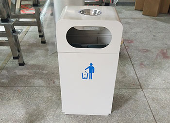 噴塑室內方形鋼制垃圾桶主圖