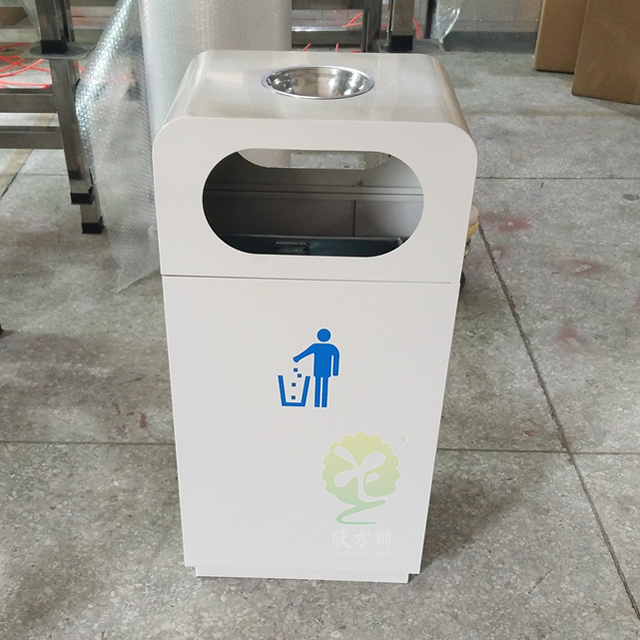噴塑室內方形鋼制垃圾桶