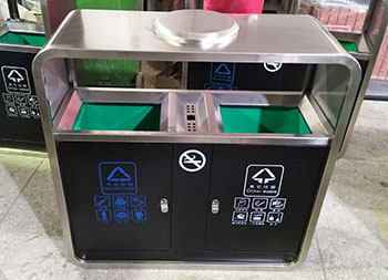 公園景區戶外分類鋼制垃圾箱主圖