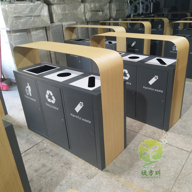  創意廣告分類鋼制垃圾箱